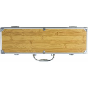 Bambusz BBQ k�szlet, barna